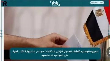 الهيئة الوطنية تكشف الجدول الزمني لانتخابات مجلس الشيوخ 2025.. تعرف على المواعيد الأساسية